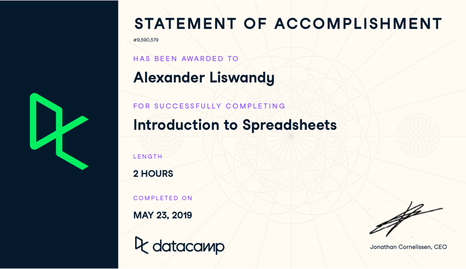 Introduction to Spreadsheets
