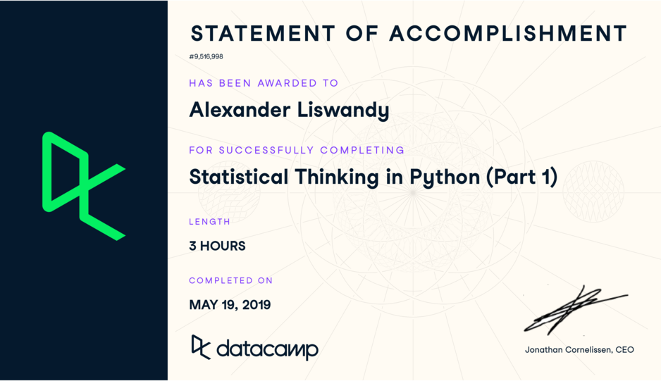 Statistical Thinking in Python (Part 1)