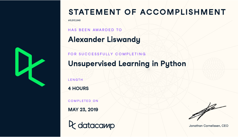 Unsupervised Learning in Python